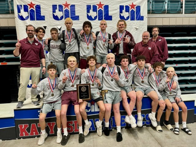 The Cinco Ranch boys took home gold at the District 9-6A meet at the Merrell Center.